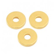 DQ Metall disc Perle 6x1mm Gold